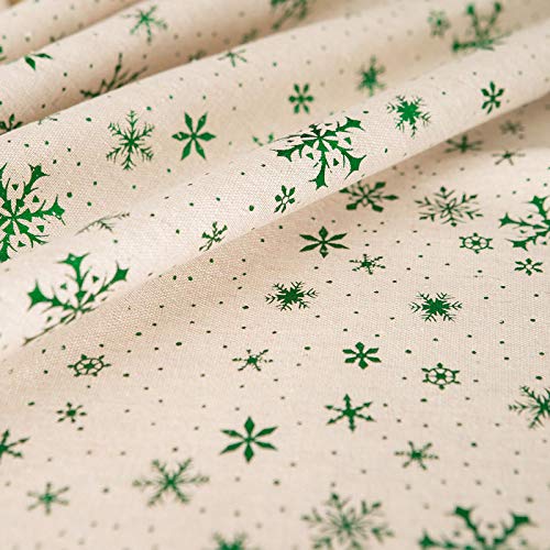 Weihnachtsrunde Tischdecke Metallic Snowflake Stars Rentier Druckkreis Für Kreisförmig von THINCAN
