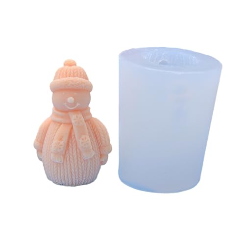 Weihnachtsschneeme Silikonform Plasters Schimmel Duft Kerzendekoration Werkzeug Tisch Ornament Schimmel Nicht Stick von THINCAN