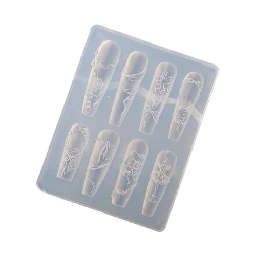 Wiederverwendbare Silikon Briefmarkenvorlagen Erstellen Nägelabziehbilder Mit Kristalle Muster Für Manikürenhandwerksprojekte Lieferungen Nagelkunst Prägewerkzeug von THINCAN