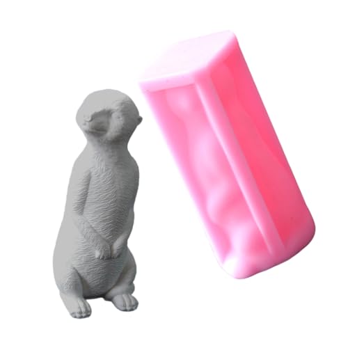 Wiederverwendbare Silikonform Zum Handwerk Schöner Meerkats Kerze Aromatherapie Schimmel Handgefertigt Desktop Dekoration Form von THINCAN
