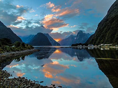 Malen nach Zahlen für Erwachsene und Kinder,Milford,Sound,Neuseeland-16 x 20 Zoll Ohne Rahmen von THISIT