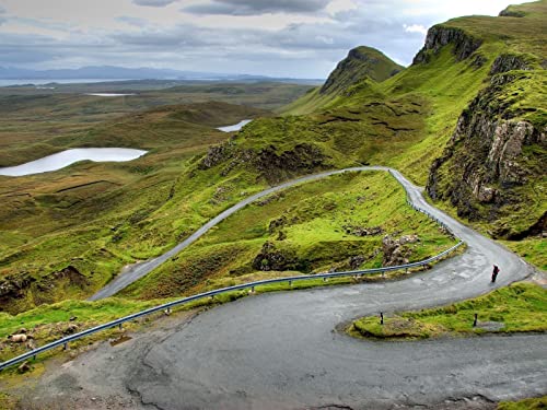 THISIT Malen nach Zahlen Erwachsene - Berge,Schottland,Straße-40 * 50cm Rahmenlos von THISIT