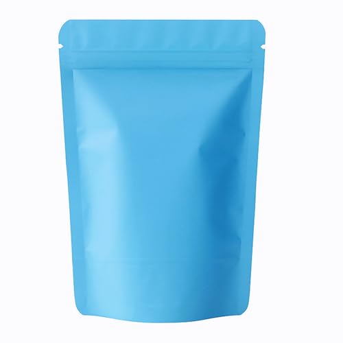 Mylar-Beutel, wiederverschließbare Beutel, stehend, Aluminiumfolie, schwarz, Lebensmittelbeutel, geruchsdicht, Mylar-Beutel, 3,5 cm, Heißsiegel-Verpackungsbeutel für (blau, 12x20cm - 50pcs) von THIVENNY
