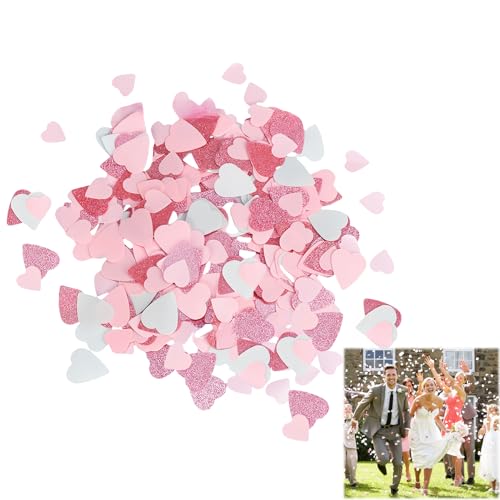 Konfetti Hochzeit 30g, Glitzer Herz Konfetti Herzkonfetti Rosen Streudeko Konfetti Pink Groß Herzen Confetti Geburtstag Rosegold Tischdeko für Party Valentinstag Taufe Ballon Decor Konfetti Hochzeit 30g, Glitzer Herz Konfetti Herzkonfetti Rosen Streudeko Konfetti Pink Groß Herzen Confetti Geburtstag Rosegold Tischdeko für Party Valentinstag Taufe Ballon Decor von THKO