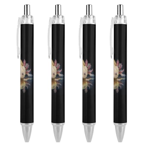 THKVSV Animal Axolotl Druck-Kugelschreiber für Damen und Herren, 0,5 mm, feiner einziehbarer Kugelschreiber, 4 Stück THKVSV Animal Axolotl Druck-Kugelschreiber für Damen und Herren, 0,5 mm, feiner einziehbarer Kugelschreiber, 4 Stück von THKVSV