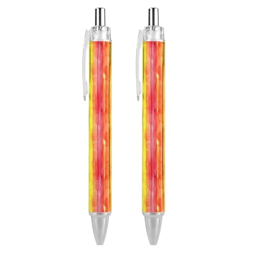 THKVSV Aquarell-Kugelschreiber mit Regenbogenstreifen, gemustert, einziehbar, rund, feine Spitze, 0,5 mm, 4 Stück von THKVSV