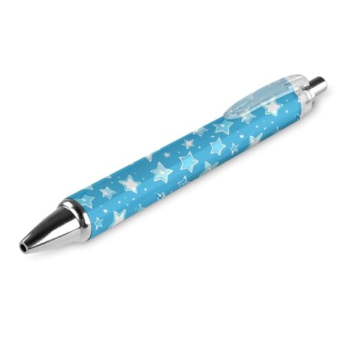 THKVSV Hellblauer Stern-Kugelschreiber, einziehbarer Kugelschreiber, Arbeitsstift, Rollkugelschreiber für Büro, Schulbedarf, 1 Stück THKVSV Hellblauer Stern-Kugelschreiber, einziehbarer Kugelschreiber, Arbeitsstift, Rollkugelschreiber für Büro, Schulbedarf, 1 Stück von THKVSV