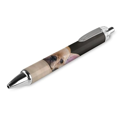 THKVSV Kugelschreiber mit französischer Bulldogge, einziehbarer Stift, Arbeitsstifte, Rollkugelschreiber für Büro, Zuhause, 1 Stück von THKVSV