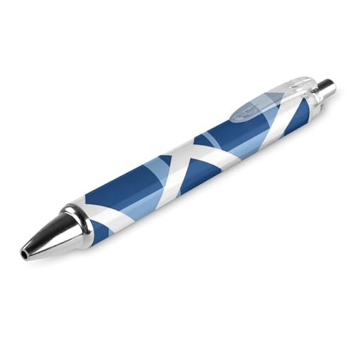 THKVSV Kugelschreiber mit schottischem Schottenkaro, blaue Tinte, glattes Schreiben, Kugelschreiber für Büro, Schule, 1 Stück von THKVSV