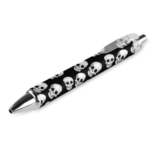 THKVSV Lustiger Totenkopf-Kugelschreiber, einziehbarer Kugelschreiber, Arbeitsstift, Rollkugelschreiber für Büro, Schule, Zubehör, 1 Stück THKVSV Lustiger Totenkopf-Kugelschreiber, einziehbarer Kugelschreiber, Arbeitsstift, Rollkugelschreiber für Büro, Schule, Zubehör, 1 Stück von THKVSV
