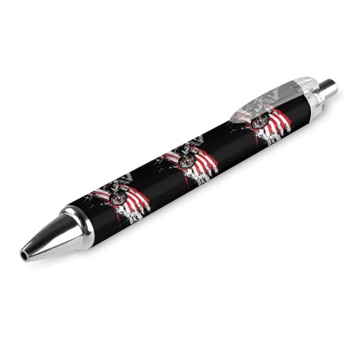 THKVSV Motocross Dirt Bike USA-Flagge, niedlicher einziehbarer Kugelschreiber, feine Spitze, 0,5 mm, runder Schaft, 4 Stück, Büro THKVSV Motocross Dirt Bike USA-Flagge, niedlicher einziehbarer Kugelschreiber, feine Spitze, 0,5 mm, runder Schaft, 4 Stück, Büro von THKVSV