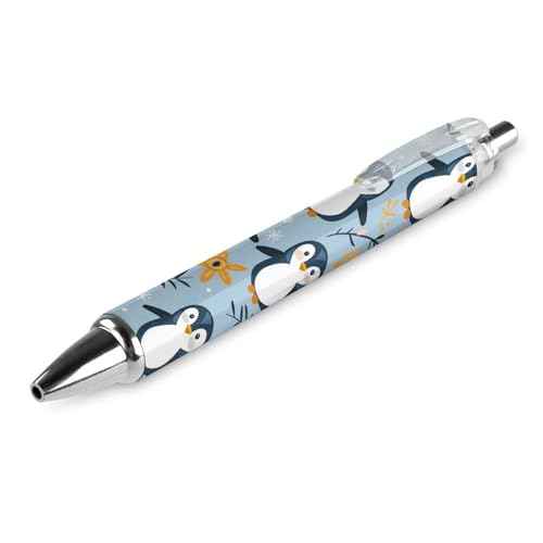THKVSV Niedliche Pinguine (3) Druckkugelschreiber, tragbar, blaue Tinte, Kugelschreiber, Arbeitsstifte für Zuhause, Büro, 1 Stück von THKVSV