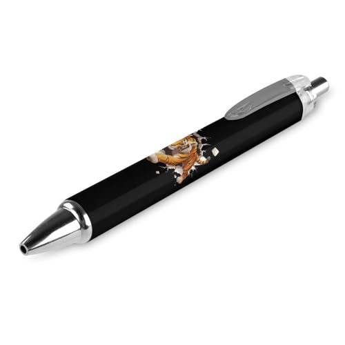 THKVSV Niedlicher Tiger Kugelschreiber, einziehbarer Kugelschreiber, Arbeitsstift, Rollkugelschreiber für Büro, Schulbedarf, 1 Stück von THKVSV