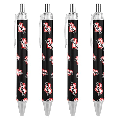 THKVSV Schwarzer einziehbarer Kugelschreiber, 0,5 mm, feine Spitze, schnelltrocknend, glattes Schreiben, 4 Stück THKVSV Schwarzer einziehbarer Kugelschreiber, 0,5 mm, feine Spitze, schnelltrocknend, glattes Schreiben, 4 Stück von THKVSV