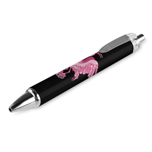 THKVSV Skate Flamingo Rollschuh-Kugelschreiber, einziehbar, tragbar, blaue Tinte, Kugelschreiber, Arbeitsstifte für Zuhause, Büro, 1 Stück von THKVSV