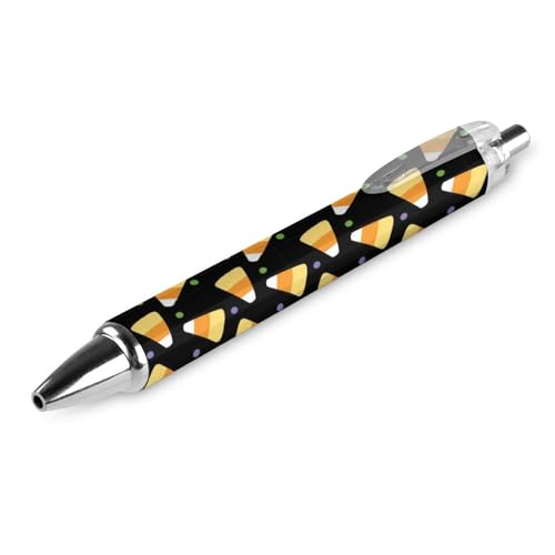 THKVSV Süßigkeiten-Mais-Muster, Halloween-Kugelschreiber, einziehbar, tragbar, blaue Tinte, Kugelschreiber, Arbeitsstifte für Zuhause, Büro, 1 Stück von THKVSV