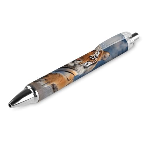 THKVSV Tiger Druckkugelschreiber mit Tiermotiven, tragbar, blaue Tinte, Kugelschreiber, Arbeitsstifte für Zuhause, Büro, 1 Stück THKVSV Tiger Druckkugelschreiber mit Tiermotiven, tragbar, blaue Tinte, Kugelschreiber, Arbeitsstifte für Zuhause, Büro, 1 Stück von THKVSV
