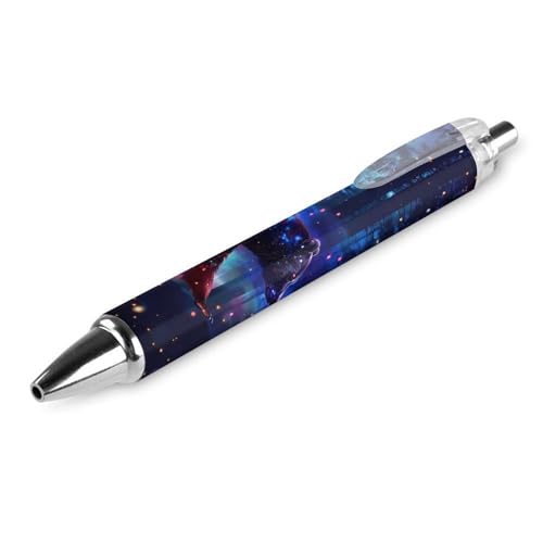 THKVSV Trippy Spirit Bear Kugelschreiber, einziehbarer Kugelschreiber, Arbeitsstift, Rollkugelschreiber für Büro, Schulbedarf, 1 Stück von THKVSV