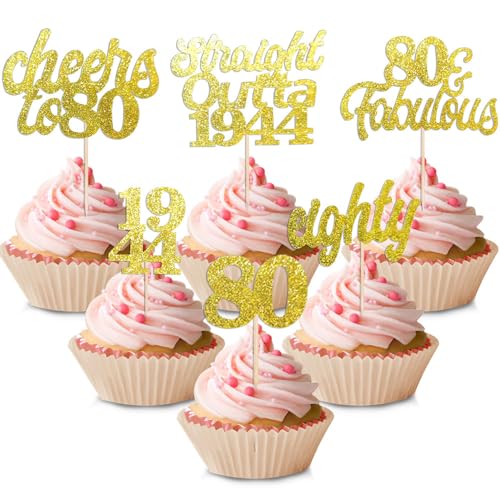 Cupcake Toppers (80 Jahre) von THMSLYN