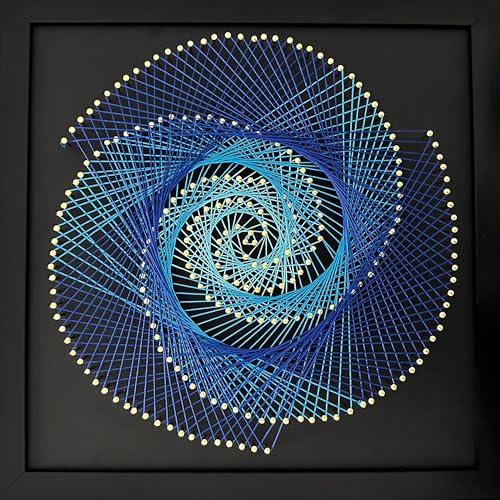 Thoudoner 3D-String-Kunst-Bastelset für Erwachsene, Anfänger, einzigartiges Geschenk, Weiß, 30 x 30 cm (weiß) von THOUDONER