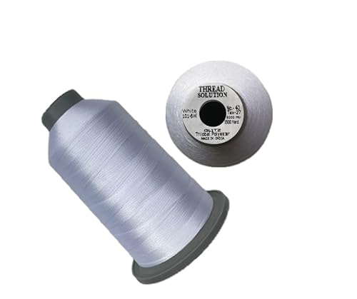 THREAD SOLUTION Glitz Trilobal-Stickgarn, 100 % Polyester, 40 W, 4500 m, Hellweiß THREAD SOLUTION Glitz Trilobal-Stickgarn, 100 % Polyester, 40 W, 4500 m, Hellweiß von THREAD SOLUTION