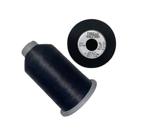 THREAD SOLUTION Glitz Trilobal-Stickgarn, 100 % Polyester, 40 W, 4500 m, Schwarz THREAD SOLUTION Glitz Trilobal-Stickgarn, 100 % Polyester, 40 W, 4500 m, Schwarz von THREAD SOLUTION