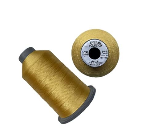THREAD SOLUTION Glitz Trilobal-Stickgarn, 100 % Polyester, 40 W, 4500 m, goldfarben THREAD SOLUTION Glitz Trilobal-Stickgarn, 100 % Polyester, 40 W, 4500 m, goldfarben von THREAD SOLUTION