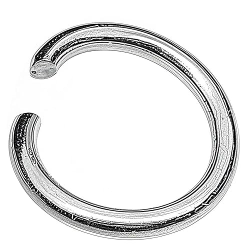 THREENEST Binderinge aus Edelstahl, offenes Metall, rund, stark, dick, für Halsketten, Armbänder, Schlüsselanhänger, Kettenhemd, Schmuckherstellung, 9,3 mm x 1,3 mm dick, 16 Gauge, 500 Stück THREENEST Binderinge aus Edelstahl, offenes Metall, rund, stark, dick, für Halsketten, Armbänder, Schlüsselanhänger, Kettenhemd, Schmuckherstellung, 9,3 mm x 1,3 mm dick, 16 Gauge, 500 Stück von THREENEST