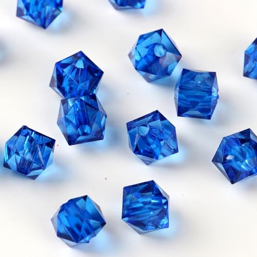 1000 Stück Glasperlen Großhandel 10 mm Kristall Facettierte Perlen Schmuck Versorgung für DIY-Perlen, Armbänder, Halsketten, Ohrringe & Anderen Schmuck,Blau von THTHT