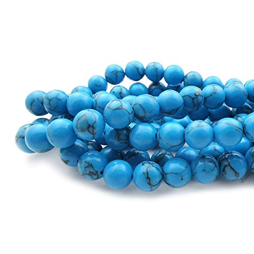 THTHT Naturstein-Perlen, 8 mm, Jade, rund, echter Stein, lose Edelstein-Lochgröße 1 mm, DIY glatte Perlen für Armband, Halskette, Ohrringe, Schmuckherstellung, Farbe, Blau Türkis THTHT Naturstein-Perlen, 8 mm, Jade, rund, echter Stein, lose Edelstein-Lochgröße 1 mm, DIY glatte Perlen für Armband, Halskette, Ohrringe, Schmuckherstellung, Farbe, Blau Türkis von THTHT