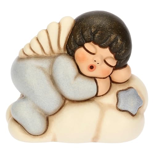 THUN - Blauer Engel auf Wolke - Keramik - Kollektion Bonboniere - 5,1 x 5,1 x 7,4 cm von THUN