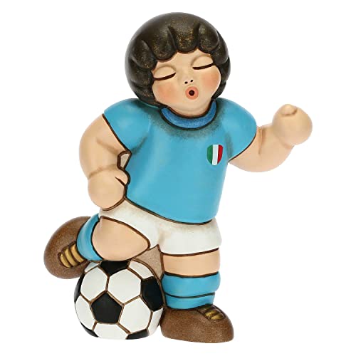 THUN - Kinder Fußballer Azurblau - Gastgeschenke für Kommunion - Keramik - 11 cm h von THUN