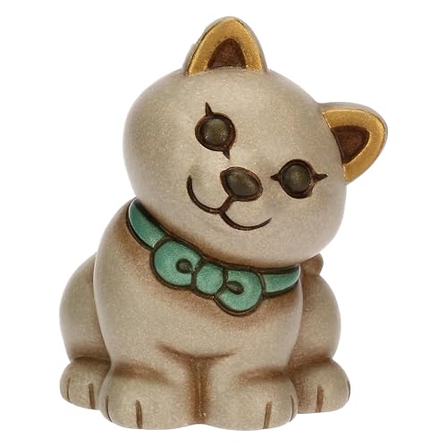 THUN - Mini-Katze Momi - Keramik - Kollektion Frühlingsgarten - 4,8 x 4,8 x 5,9 cm von THUN