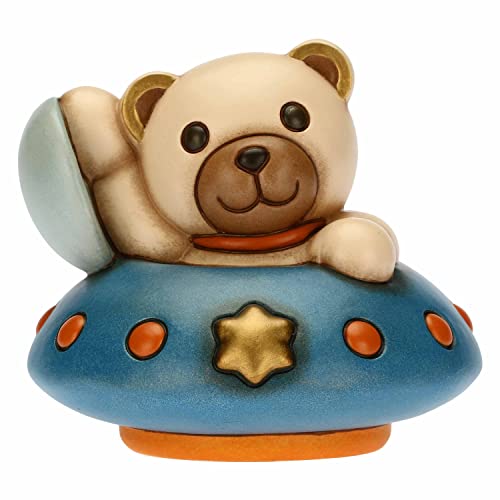 THUN - Teddy Astronauta auf Navicella, Medium Version - Leben, Symbole, Gastgeschenke für die Taufe - handbemalte Keramik - 4,4 x 4,4 x 7 cm h THUN - Teddy Astronauta auf Navicella, Medium Version - Leben, Symbole, Gastgeschenke für die Taufe - handbemalte Keramik - 4,4 x 4,4 x 7 cm h von THUN