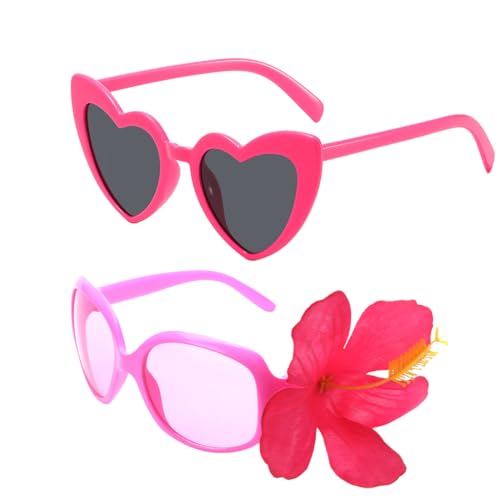 THXFUNAREA 2 Paar 90er Jahre Accessoires Rosarote Brille Yu, 90er Jahre Outfit Damen Herzbrille, 80er Jahre Party Hippie Kleidung Damen KostüMpar Malle Retro Kostüm Herz Sonnenbrille Mallorca Party Ac THXFUNAREA 2 Paar 90er Jahre Accessoires Rosarote Brille Yu, 90er Jahre Outfit Damen Herzbrille, 80er Jahre Party Hippie Kleidung Damen KostüMpar Malle Retro Kostüm Herz Sonnenbrille Mallorca Party Ac von THXFUNAREA