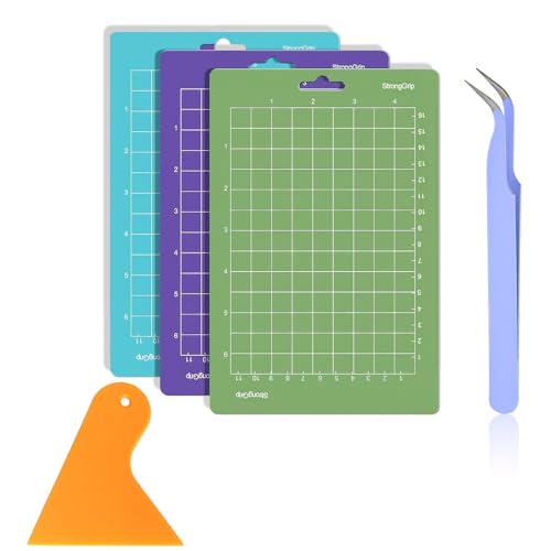 THXFUNAREA 3 Stück Schneidematte für cricu Joy, Ersatzkleber Klebrige Schneidematten 6.5 * 4.5" cricu schneidematte Plotter Light Standard Grip Selbstklebende Schneidematten für cricu joy zubehör von THXFUNAREA