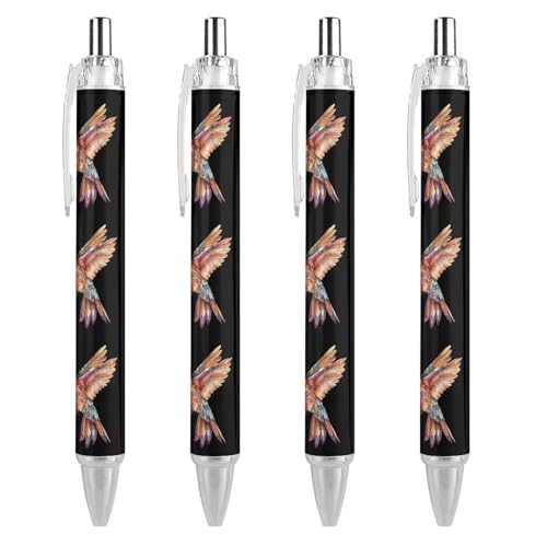 THisdownd Boho-Kugelschreiber, Kolibri-Motiv, schwarze Tinte, 0,5 mm, feine Spitze, Bürobedarf THisdownd Boho-Kugelschreiber, Kolibri-Motiv, schwarze Tinte, 0,5 mm, feine Spitze, Bürobedarf von THisdownd