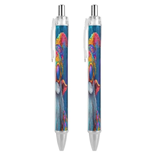 THisdownd Bunte Kugelschreiber, einziehbar, 0,5 mm, glattes Schreiben, schwarze Tinte, Kugelschreiber, Notizen, Zubehör für Büro, 2 Stück THisdownd Bunte Kugelschreiber, einziehbar, 0,5 mm, glattes Schreiben, schwarze Tinte, Kugelschreiber, Notizen, Zubehör für Büro, 2 Stück von THisdownd