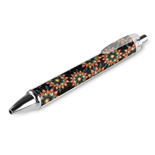 THisdownd Farbenfroher psychedelischer Kugelschreiber, einziehbar, 0,5 mm, glattes Schreiben, schwarze Tinte, Schreibzubehör, für Büro, 1 Stück THisdownd Farbenfroher psychedelischer Kugelschreiber, einziehbar, 0,5 mm, glattes Schreiben, schwarze Tinte, Schreibzubehör, für Büro, 1 Stück von THisdownd