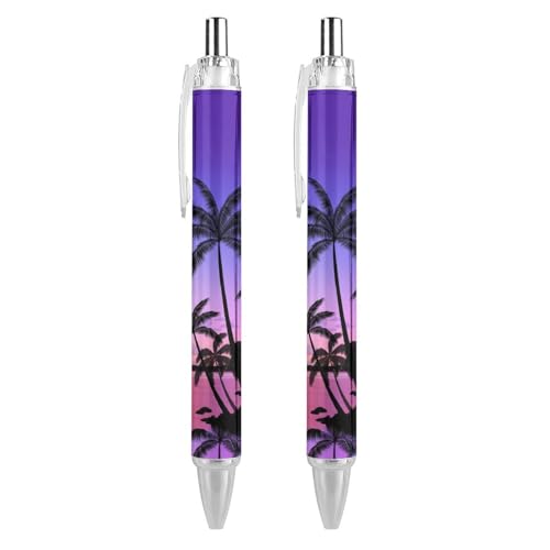 THisdownd Hawaii Tropischer Ozean Palme, einziehbarer Kugelschreiber, tragbar, blaue Tinte, Kugelschreiber, Arbeitsstifte für Zuhause, Büro, 2 Stück THisdownd Hawaii Tropischer Ozean Palme, einziehbarer Kugelschreiber, tragbar, blaue Tinte, Kugelschreiber, Arbeitsstifte für Zuhause, Büro, 2 Stück von THisdownd
