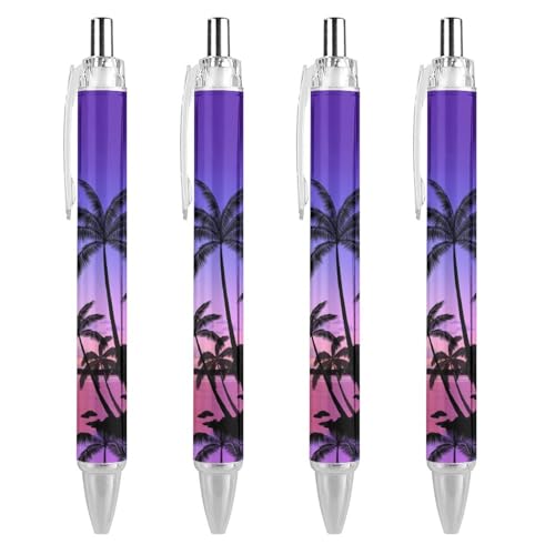 THisdownd Hawaii Tropischer Ozean Palme, einziehbarer Kugelschreiber, tragbar, blaue Tinte, Kugelschreiber, Arbeitsstifte für Zuhause, Büro, 4 Stück THisdownd Hawaii Tropischer Ozean Palme, einziehbarer Kugelschreiber, tragbar, blaue Tinte, Kugelschreiber, Arbeitsstifte für Zuhause, Büro, 4 Stück von THisdownd