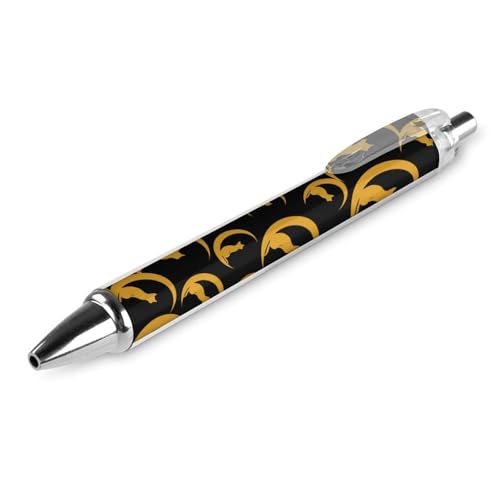 THisdownd Kugelschreiber, Katze, die auf dem Mond sitzt, einziehbar, 0,5 mm, glattes Schreiben, schwarze Tinte, Kugelschreiber, Notizen, Zubehör für Büro, 1 Stück THisdownd Kugelschreiber, Katze, die auf dem Mond sitzt, einziehbar, 0,5 mm, glattes Schreiben, schwarze Tinte, Kugelschreiber, Notizen, Zubehör für Büro, 1 Stück von THisdownd