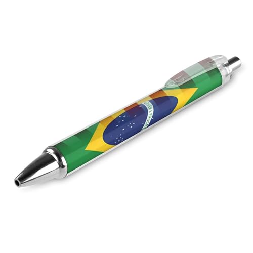 THisdownd Kugelschreiber mit US-Flagge von Brasilien, 0,5 mm, glattes Schreiben, schwarze Tinte, Schreibzubehör, für Büro, 1 Stück THisdownd Kugelschreiber mit US-Flagge von Brasilien, 0,5 mm, glattes Schreiben, schwarze Tinte, Schreibzubehör, für Büro, 1 Stück von THisdownd