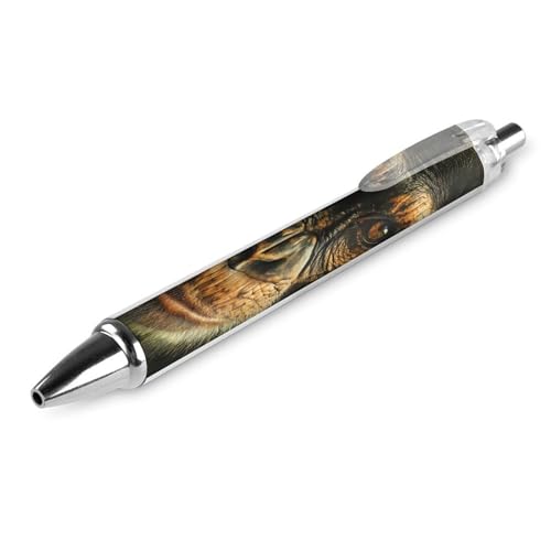 THisdownd Kugelschreiber mit afrikanischem Schimpansengesicht, einziehbar, 0,5 mm, glattes Schreiben, schwarze Tinte, Kugelschreiber, Notizen, Zubehör für Büro, 1 Stück THisdownd Kugelschreiber mit afrikanischem Schimpansengesicht, einziehbar, 0,5 mm, glattes Schreiben, schwarze Tinte, Kugelschreiber, Notizen, Zubehör für Büro, 1 Stück von THisdownd