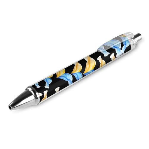 THisdownd Kugelschreiber mit ukrainischer Flagge, Herz, 0,5 mm, glattes Schreiben, schwarze Tinte, Kugelschreiber, Notizen, Zubehör für Büro, 1 Stück THisdownd Kugelschreiber mit ukrainischer Flagge, Herz, 0,5 mm, glattes Schreiben, schwarze Tinte, Kugelschreiber, Notizen, Zubehör für Büro, 1 Stück von THisdownd