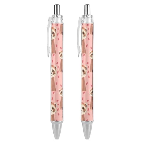 THisdownd Niedlicher Frettchen-Kugelschreiber, schwarze Tinte, 0,5 mm, feine Spitze, Bürobedarf THisdownd Niedlicher Frettchen-Kugelschreiber, schwarze Tinte, 0,5 mm, feine Spitze, Bürobedarf von THisdownd