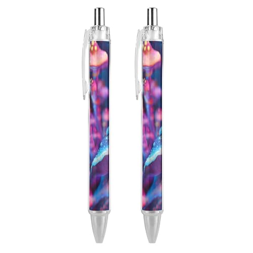 THisdownd Psychedelic Mushrooms Kugelschreiber, einziehbar, 0,5 mm, glattes Schreiben, schwarze Tinte, Kugelschreiber, Notizen, Zubehör für Büro, 2 Stück THisdownd Psychedelic Mushrooms Kugelschreiber, einziehbar, 0,5 mm, glattes Schreiben, schwarze Tinte, Kugelschreiber, Notizen, Zubehör für Büro, 2 Stück von THisdownd