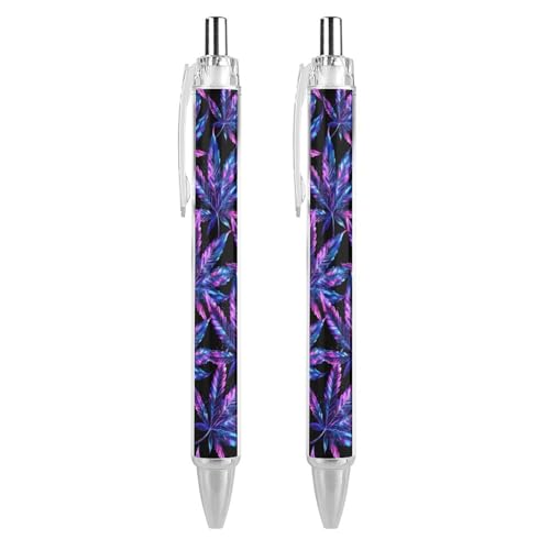 THisdownd Psychedelic-Weeds Kugelschreiber, einziehbar, 0,5 mm, glattes Schreiben, schwarze Tinte, Schreibzubehör, für Büro, 2 Stück THisdownd Psychedelic-Weeds Kugelschreiber, einziehbar, 0,5 mm, glattes Schreiben, schwarze Tinte, Schreibzubehör, für Büro, 2 Stück von THisdownd