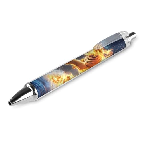 THisdownd Tiger Fire and Water Kugelschreiber, einziehbar, 0,5 mm, glattes Schreiben, schwarze Tinte, Kugelschreiber, Notizen, Zubehör für Büro, 1 Stück THisdownd Tiger Fire and Water Kugelschreiber, einziehbar, 0,5 mm, glattes Schreiben, schwarze Tinte, Kugelschreiber, Notizen, Zubehör für Büro, 1 Stück von THisdownd