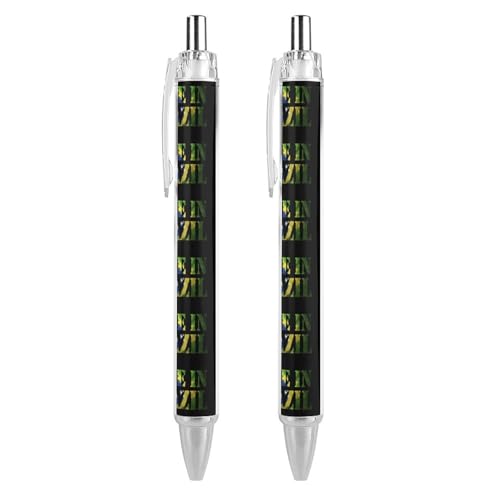 THisdownd Viitage-Flaggen-Kugelschreiber, hergestellt in Brasilien, 0,5 mm, glattes Schreiben, schwarze Tinte, Kugelschreiber, Notizen, Zubehör für Büro, 2 Stück THisdownd Viitage-Flaggen-Kugelschreiber, hergestellt in Brasilien, 0,5 mm, glattes Schreiben, schwarze Tinte, Kugelschreiber, Notizen, Zubehör für Büro, 2 Stück von THisdownd